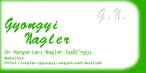 gyongyi nagler business card